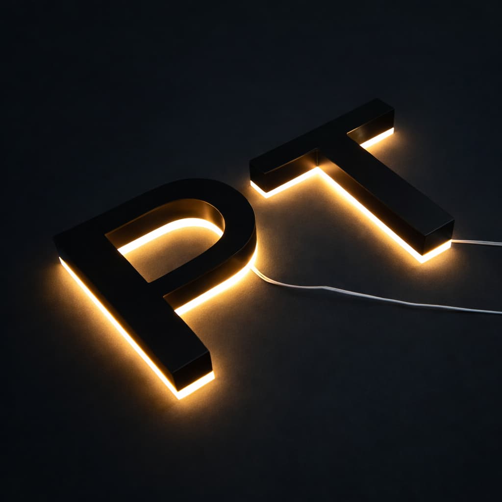 Huruf Timbul LED Stainless